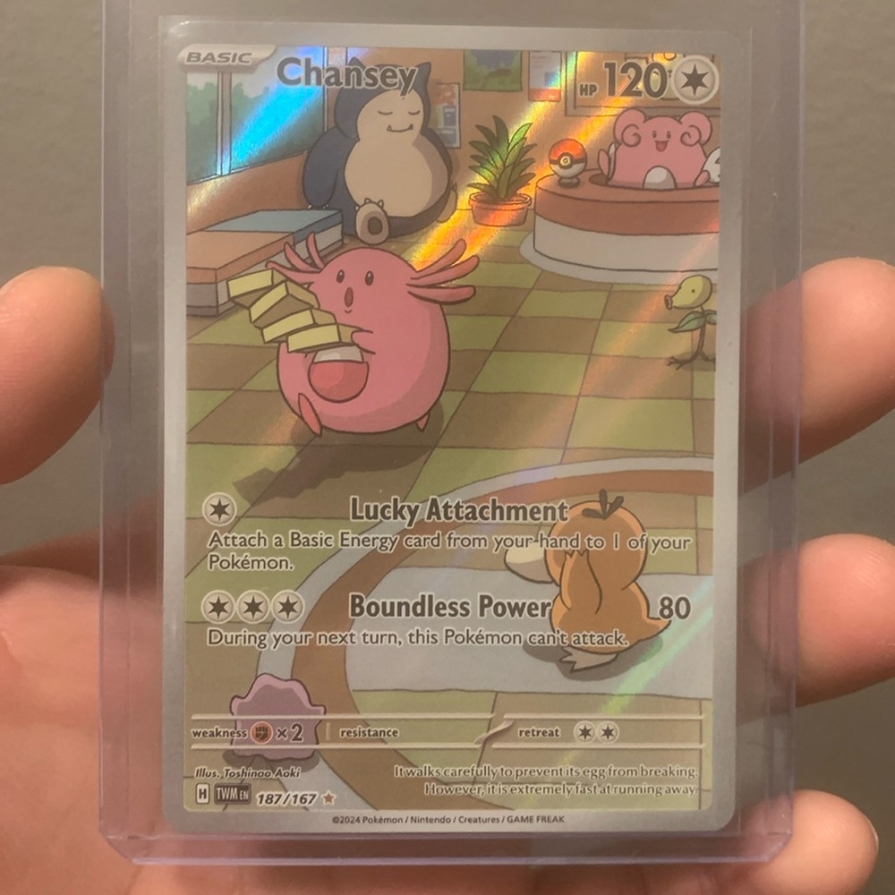 Chansey art rare 187/167
Out of twilight masquerade. NEARMINT+